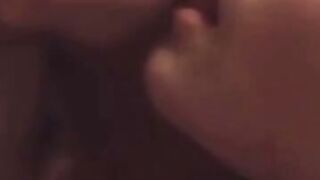Russian Amateur Wife Sucks Two Cocks & Takes Cum Facial