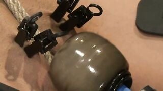 Beretta James Rope Bondage & Thick Anal Plug Dungeon Tease