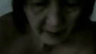 Fat Asian Granny Shows Off Bare Ass on Amateur Cam
