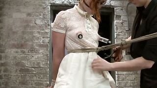 Jodi Taylor Standing Rope Suspension Ass Hook Caning Dungeon Hardcore