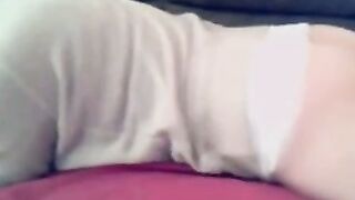 Amateur Webcam Babe Rides Couch in Tight White Underwear