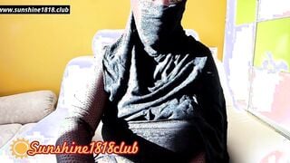Qatar MILF Arab huge titted Muslim Hijab masturbating sex on web cam October 31st