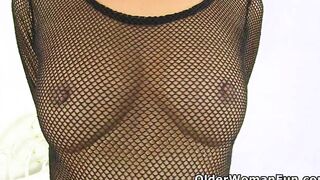 German older Kristine vibrators her bushy vagina