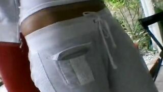 Blonde old lady with long titties gets Bae load on her face