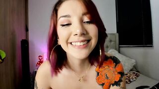 Inked otaku vapes over her wine glass with her long tits
