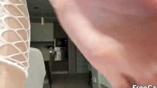 Puffy Squeezes Massive Tits & Teases Hard Puffy Nipples