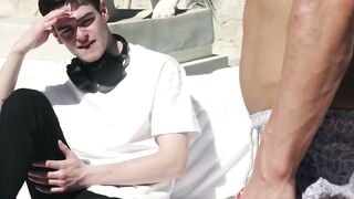 Jay Stryker Bareback Anal Pounding on Smooth Twink Outdoors