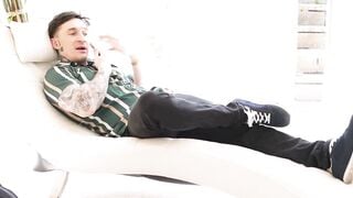 Dana Levy Straddles Tattooed Man in Reverse Cowgirl
