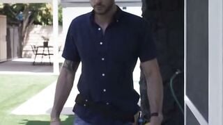 Eva Maxim Deepthroats Neighbor's Thick Cock While Stepdad Watches