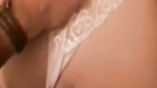 Mature French MILF in White String Bikini - Small Ass Amateur Sex