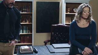 River Lynn Deepthroats Bearded Professor's Massive Cock in Office