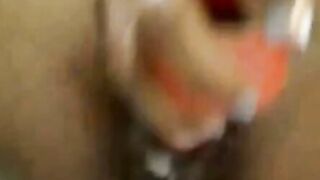 Ebony Webcam Solo: Fingering & Dildo Toy Pleasure