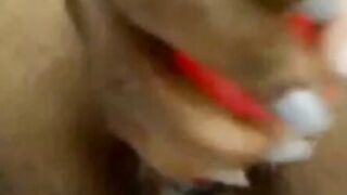 Ebony Webcam Solo: Fingering & Dildo Toy Pleasure