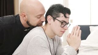 Adam Snow Priest Bareback Assfucks Alex Gonz Tight Throat Deepthroat