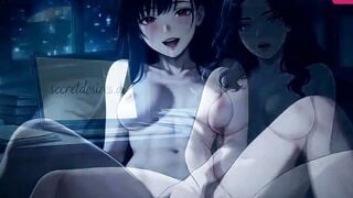 AI Hentai Babes Suck Cock & Ride Reverse Cowgirl POV