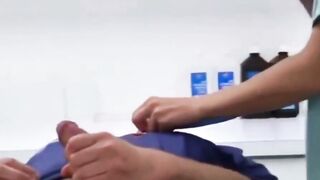 Jayden James Nurse Deepthroats Patient on Exam Table