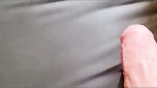 Amateur Fishnet Slut Sucks Cock & Takes Handjob