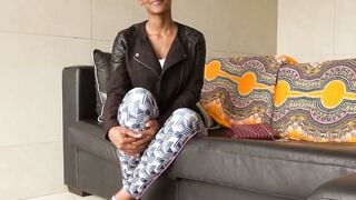 Ebony 18yo Deepthroats Big Cock & Gets Fucked Hard in Doggystyle