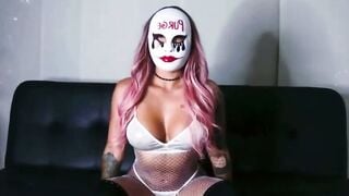 Abigail Mac & Salome Gil Masked Halloween Gloryhole Creampie Fuck