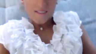 German Student Deepthroats 10+ Inch Cock And Swallows Cum POV