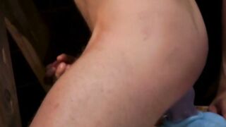 Brian Bonds Rope Suspension Gagged Dildo Anal Edge Tease