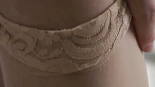 Blake Blossom Deepthroats Hard Cock & Swallows Cum In White Lace Lingerie