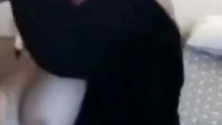 French Amateur Couple Teases Huge Tits on Webcam