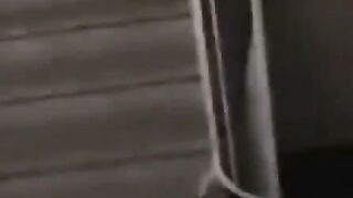 German Amateur Couple's Quickie in Elevator Ends with Creampie