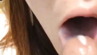 Japanese Wife Deepthroats Cock For Sperm Creampie