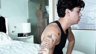 Busty Blonde Step-Aunt Deepthroats Step-Nephew's Thick Cock in Amateur Bedroom