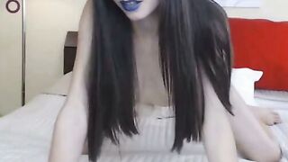 Webcam Girl Spreads Tight Pink Pussy And Ass Hole For Camera