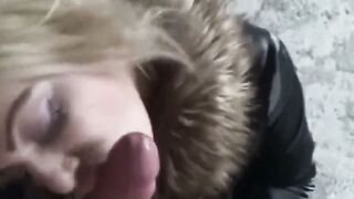 Mature Neighbor Sucks Cock POV Big Tits Blowjob
