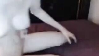 Busty Brunette Rides Dildo On Webcam For Solo Orgasm