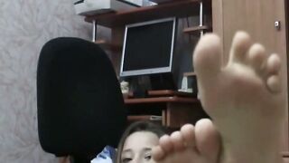 Amateur Teen POV Tight Ass Fingering And Naked Feet Cum Swallow