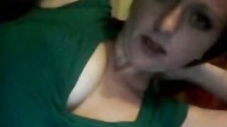 Amateur British Girl Flashes Nipples on Webcam