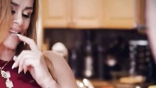 Amateur Blonde MILF Fucks Young Teen Guy In Kitchen And Living Room