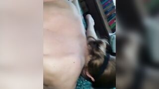 Amateur Hotwife Sucks Big Black Cock While Husband Watches