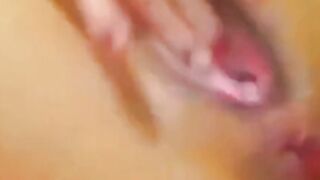 Asian Amateur Fists Her Tight Rosebud Pussy Close Up