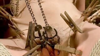 Juliette March Ball Gagged And Flogged By Felony In Hardcore Dungeon Bondage