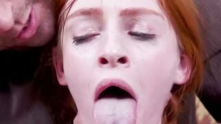 Stirling Cooper Step Fantasy: Redhead Choking & Brunette Deepthroat Bondage