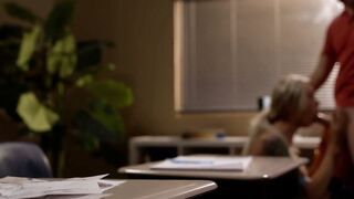 Aubrey Kate Sucks Cock And Fucks Guy's Ass In Classroom