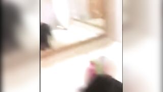 Tattooed Chubby Girl Sucks Cock in Bathroom Mirror Amateur