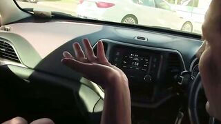 Zoey Deepthroats Stepdaddy's Thick Cock In Car Until Cumshot