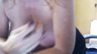 Mature Amateur Webcam Show: Busty Blonde Strips & Squirts