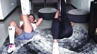 Carla Morelli Sucks Cock After Intense Colombian Lesbian Workout
