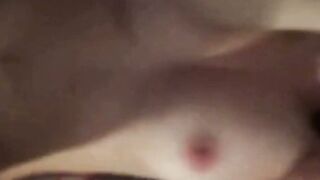 Amateur Asian Wife Cheats with Big White Cock in Dark Bedroom