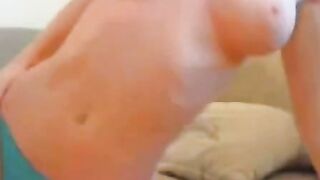 Amateur Blonde Webcam Striptease Shaves Pussy In White Lingerie
