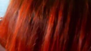 POV Chubby Step-Mother Deepthroats Teen Cock On White Couch