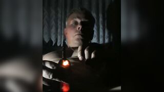 Bizarre CBT Insertion: Glowing Rod Forced Into Tight Asshole