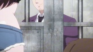 Busty Anime MILF Trapped in Prison Bars for Public Gangbang Creampie